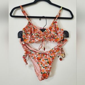Blackbough berry cherry bikini sophia top & bottom
